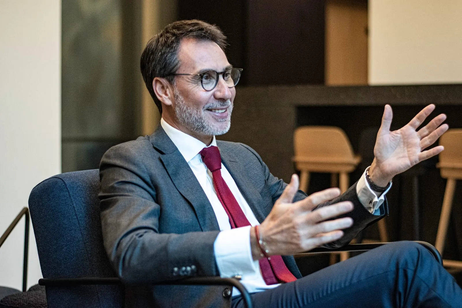 Jean-Pascal Beauchamp lors d'un entretien